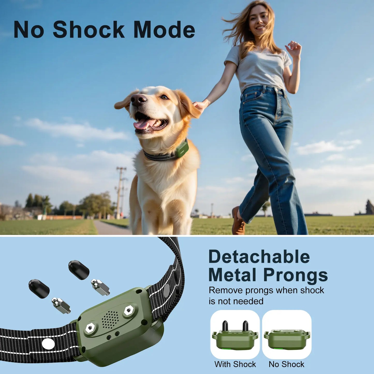 JUGBOW Dog Training Collar 4500FT Dog Training Behavior Aid, Remote IPX8 Waterproof with 4 Training Modes, Outdoor Rechargeable E-Collar DT61 #Summervibes #petlovers