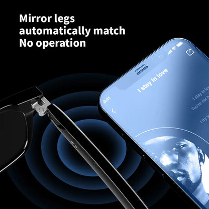 Wireless Smart Audio Glasses UV Protection Anti Blue Light Open Ear Bluetooth Eyewear